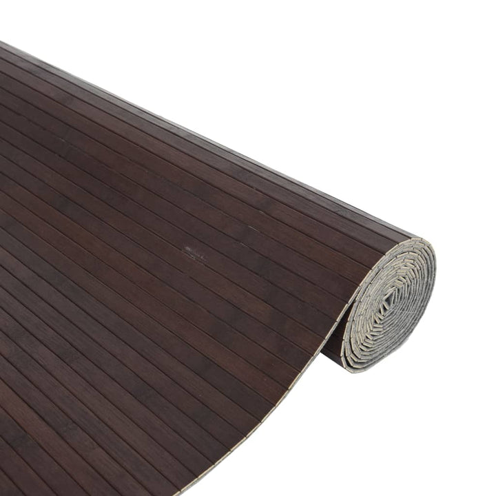 gulvtæppe 80x500 cm rektangulær bambus mørkebrun