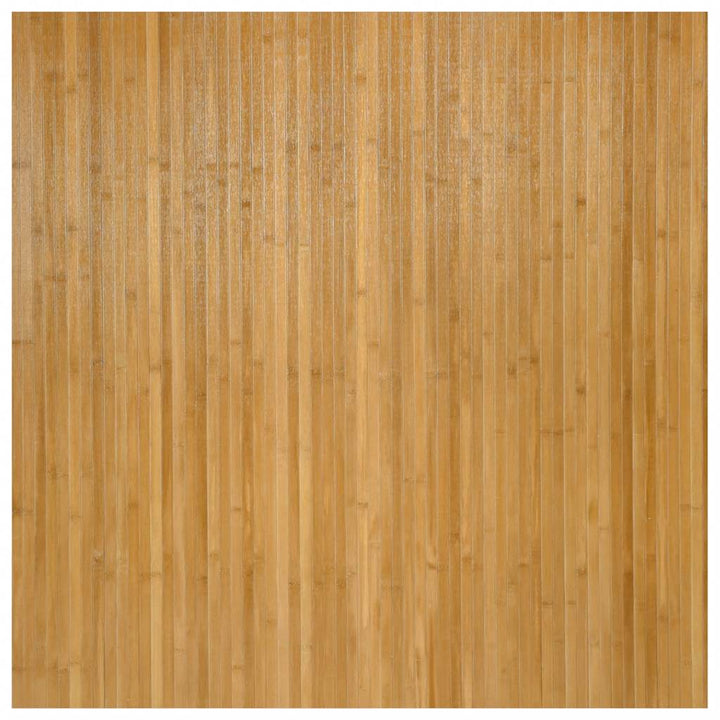 gulvtæppe 100x100 cm rektangulær bambus naturfarvet