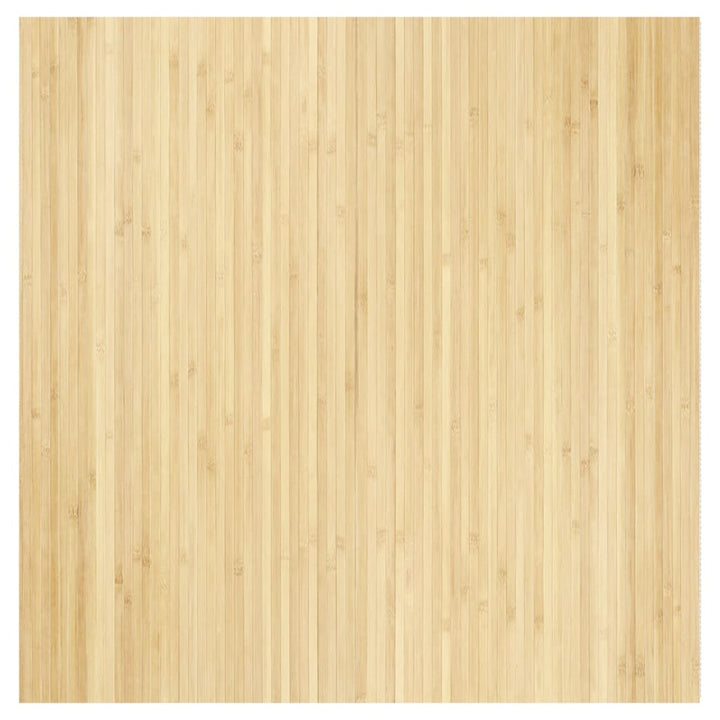 gulvtæppe 100x100 cm rektangulær bambus lys naturfarvet