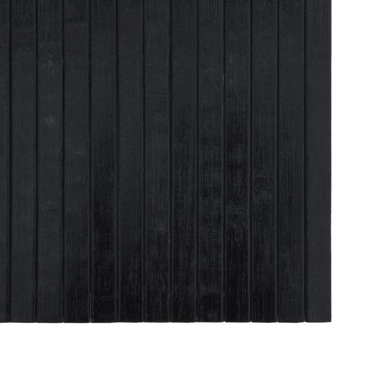 gulvtæppe 100x200 cm rektangulær bambus sort