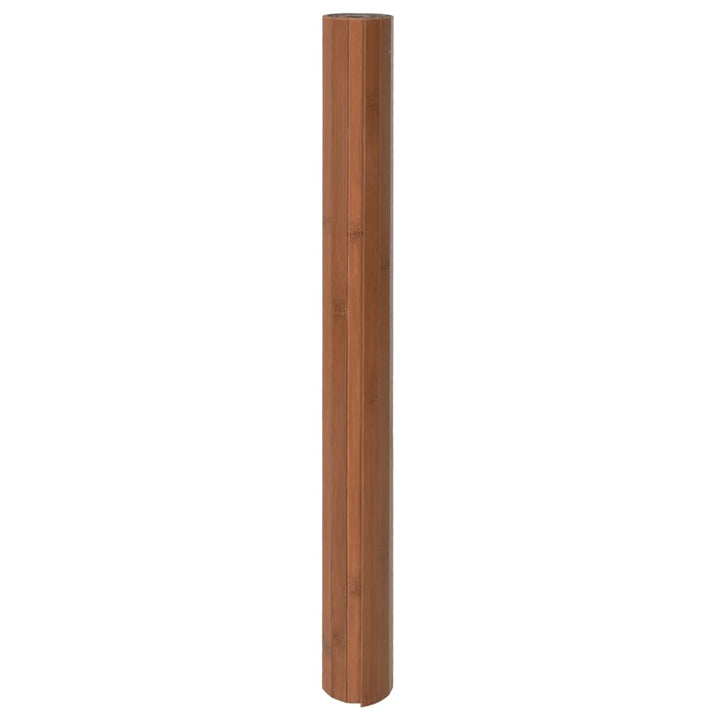 gulvtæppe 100x200 cm rektangulær bambus brun