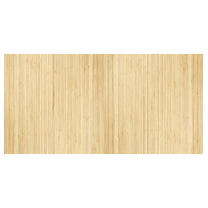 gulvtæppe 100x200 cm rektangulær bambus lys naturfarvet