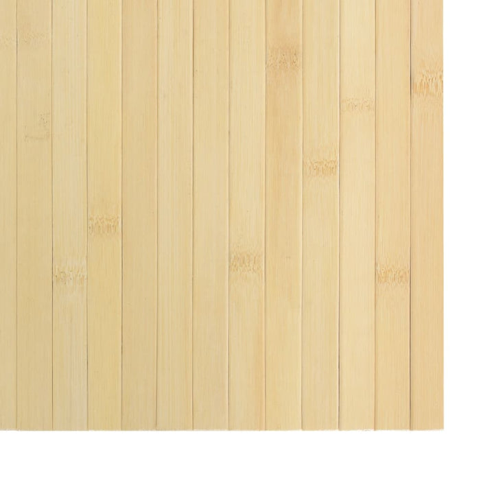 gulvtæppe 100x200 cm rektangulær bambus lys naturfarvet