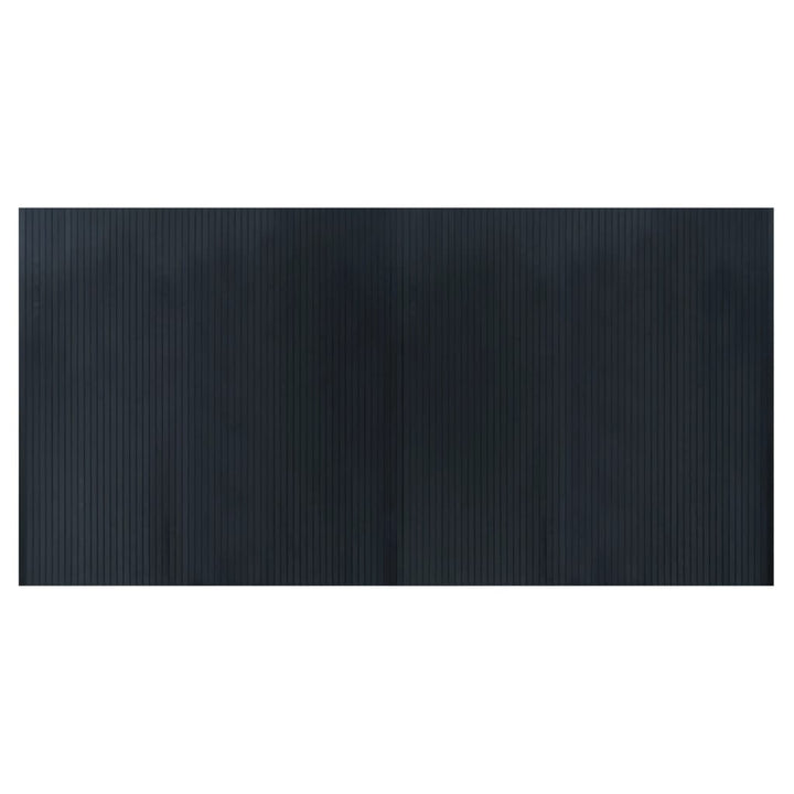 gulvtæppe 100x200 cm rektangulær bambus grå