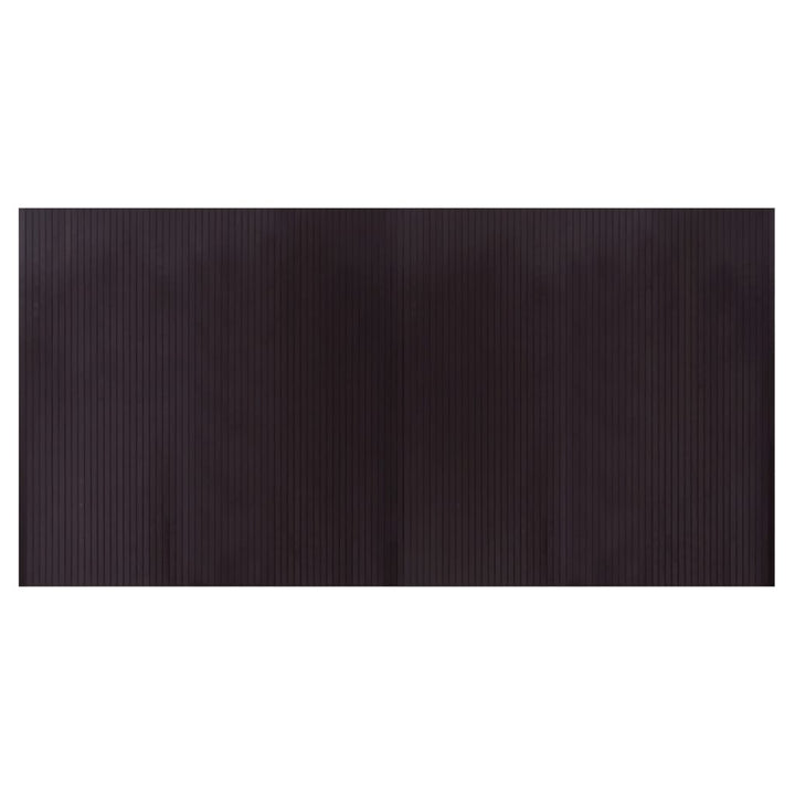 gulvtæppe 100x200 cm rektangulær bambus mørkebrun
