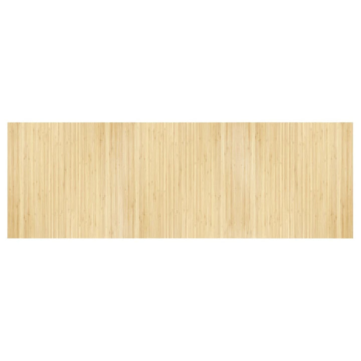 gulvtæppe 100x300 cm rektangulær bambus lys naturfarvet