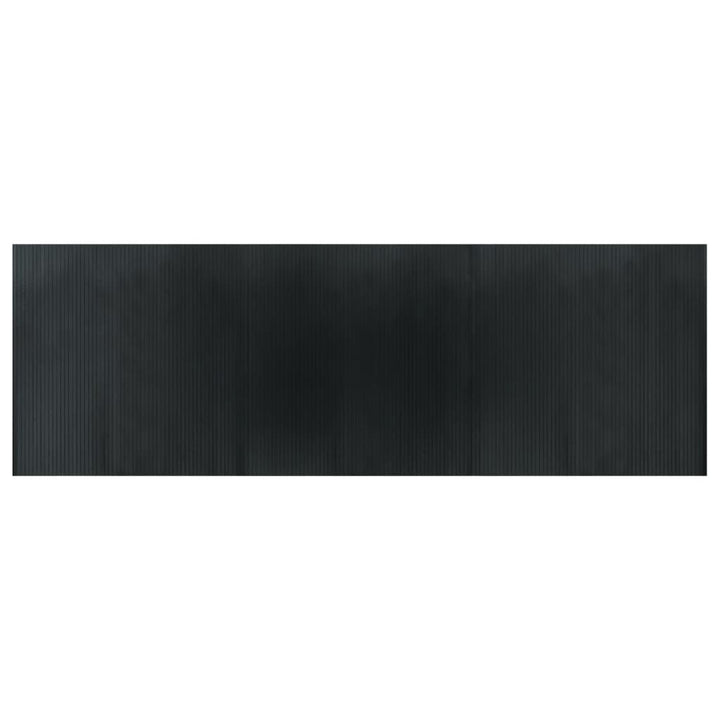 gulvtæppe 100x300 cm rektangulær bambus grå