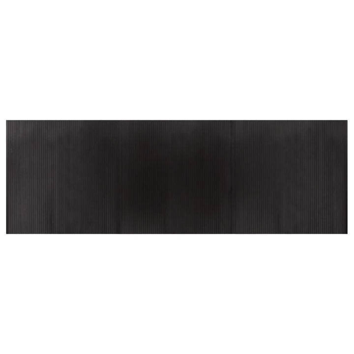 gulvtæppe 100x300 cm rektangulær bambus mørkebrun