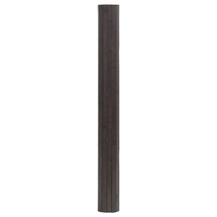 gulvtæppe 100x300 cm rektangulær bambus mørkebrun