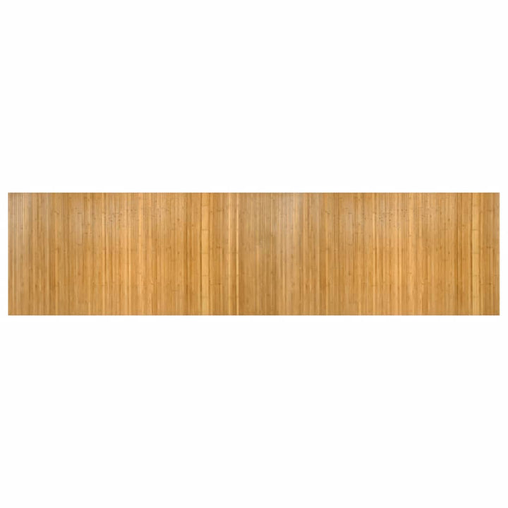 gulvtæppe 100x400 cm rektangulær bambus naturfarvet