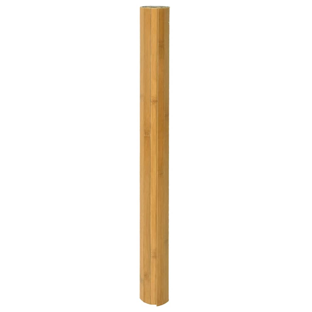 gulvtæppe 100x400 cm rektangulær bambus naturfarvet