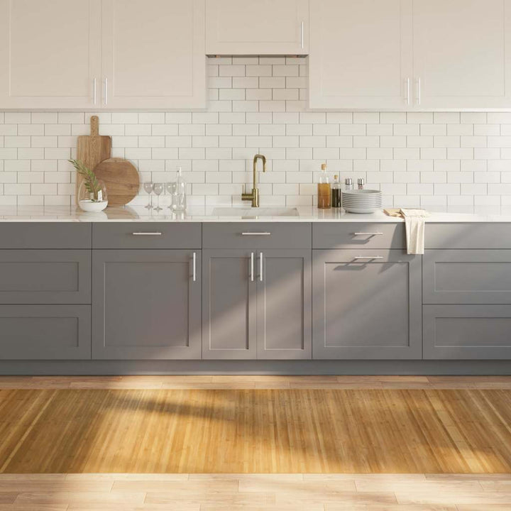 gulvtæppe 100x400 cm rektangulær bambus naturfarvet
