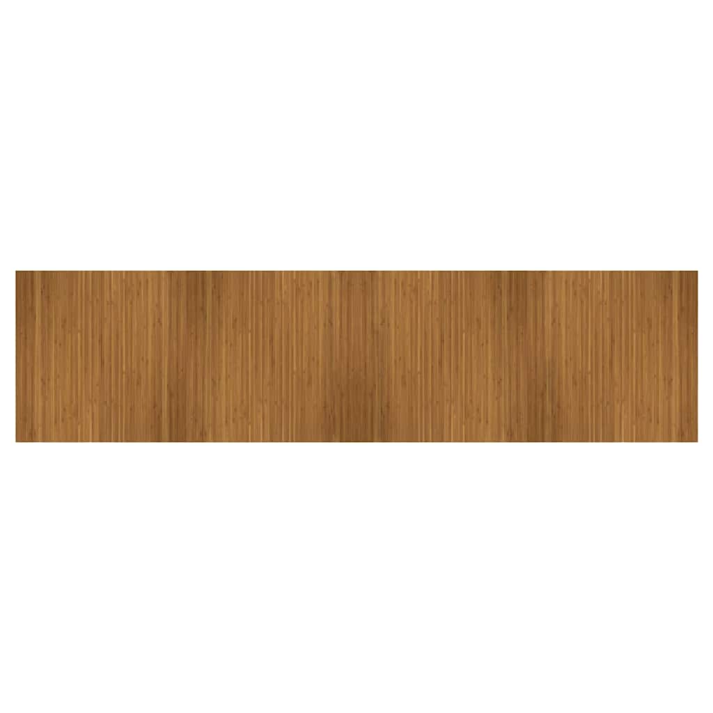 gulvtæppe 100x400 cm rektangulær bambus brun