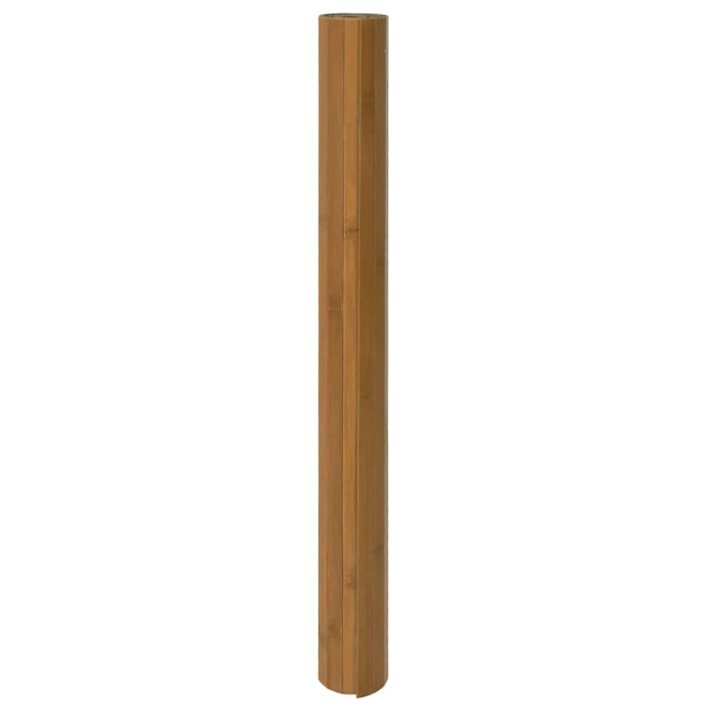 gulvtæppe 100x400 cm rektangulær bambus brun