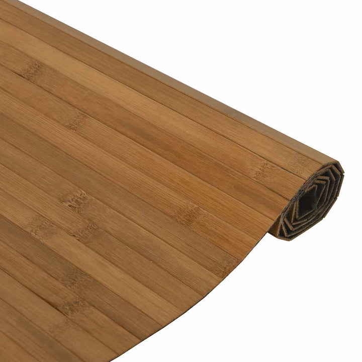 gulvtæppe 100x400 cm rektangulær bambus brun