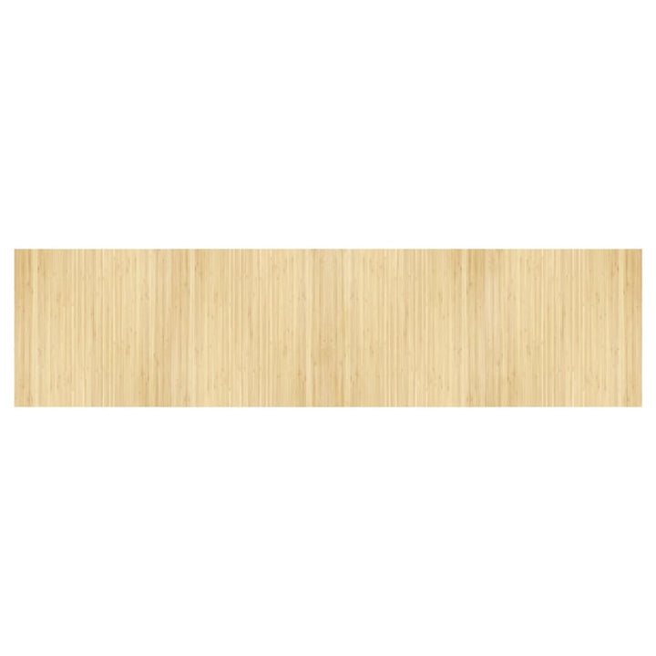 gulvtæppe 100x400 cm rektangulær bambus lys naturfarvet
