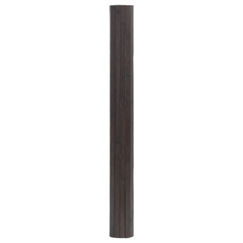 gulvtæppe 100x400 cm rektangulær bambus mørkebrun