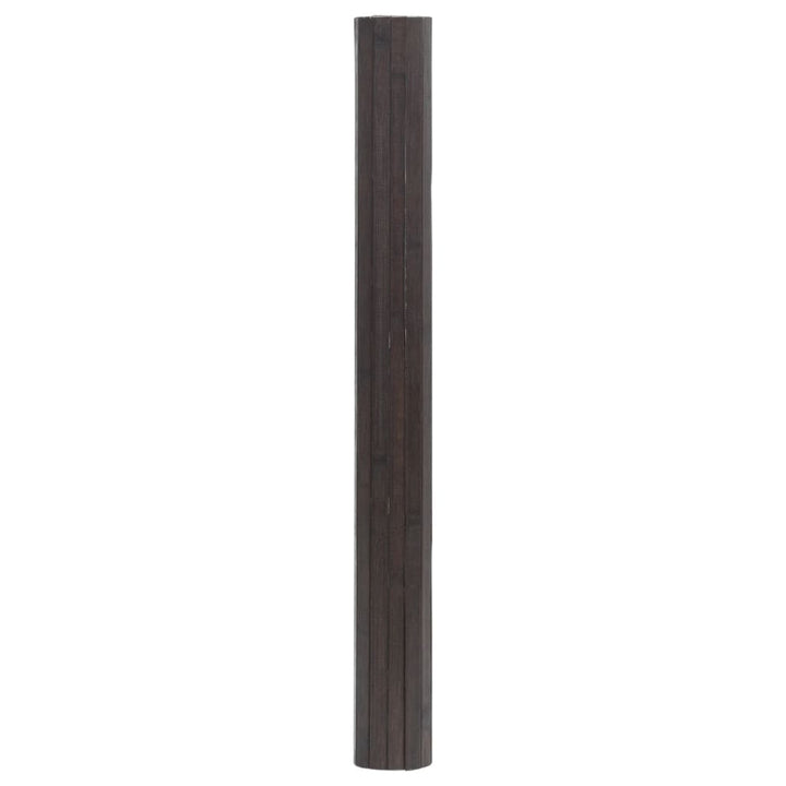 gulvtæppe 100x400 cm rektangulær bambus mørkebrun