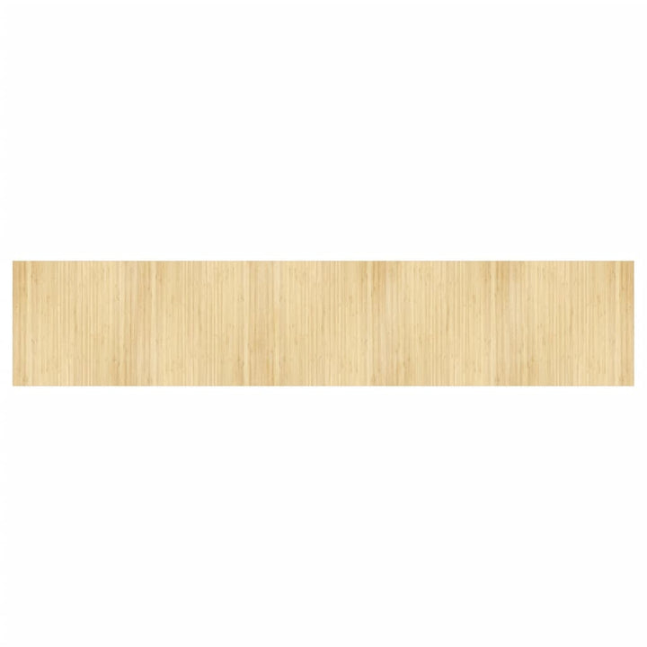 gulvtæppe 100x500 cm rektangulær bambus lys naturfarvet