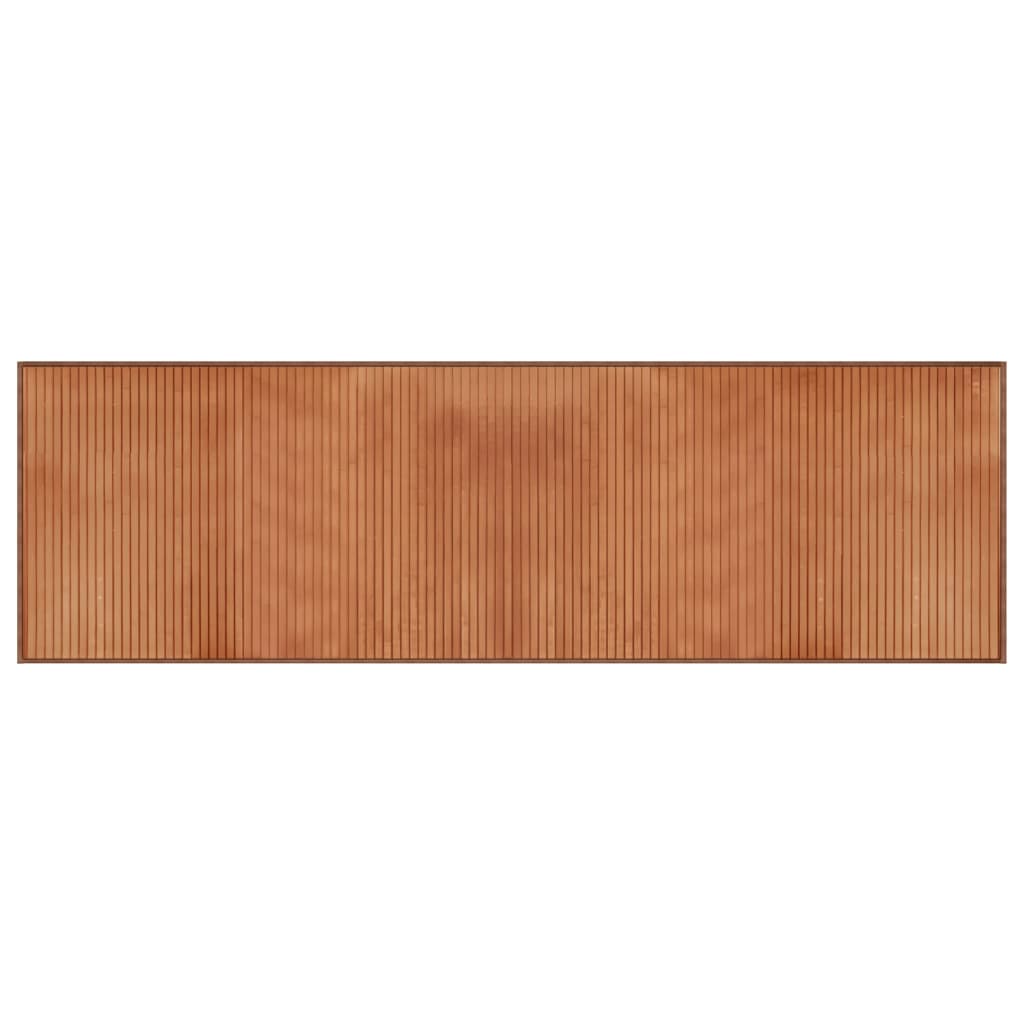 gulvtæppe 60x200 cm rektangulær bambus brun
