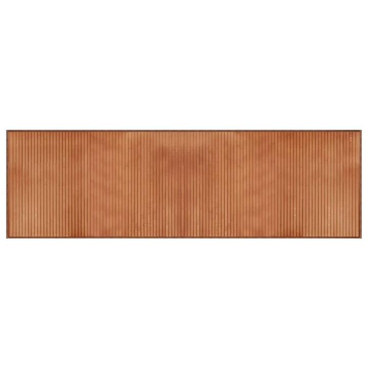 gulvtæppe 60x200 cm rektangulær bambus brun