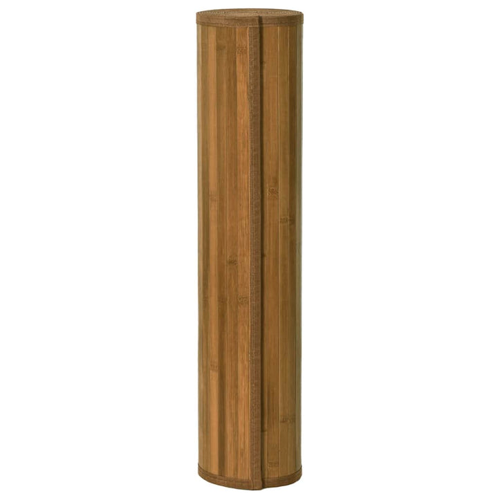 gulvtæppe 60x200 cm rektangulær bambus brun