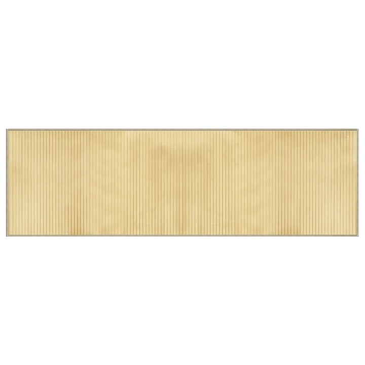 gulvtæppe 60x200 cm rektangulær bambus lys naturfarvet