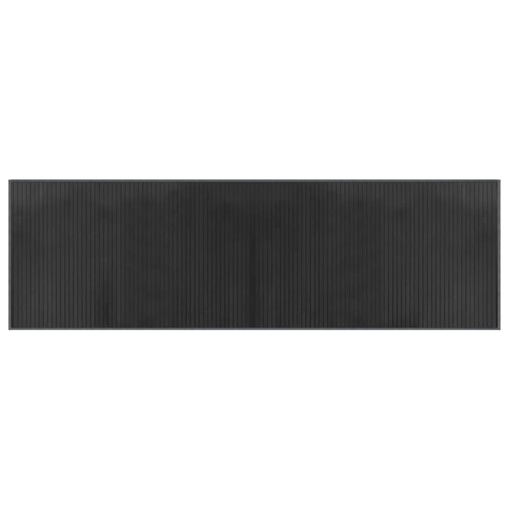 gulvtæppe 60x200 cm rektangulær bambus grå
