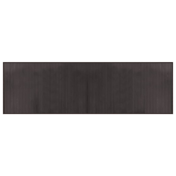 gulvtæppe 60x200 cm rektangulær bambus mørkebrun