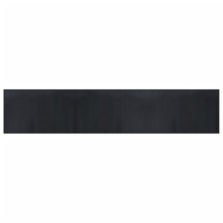 gulvtæppe 60x300 cm rektangulær bambus sort