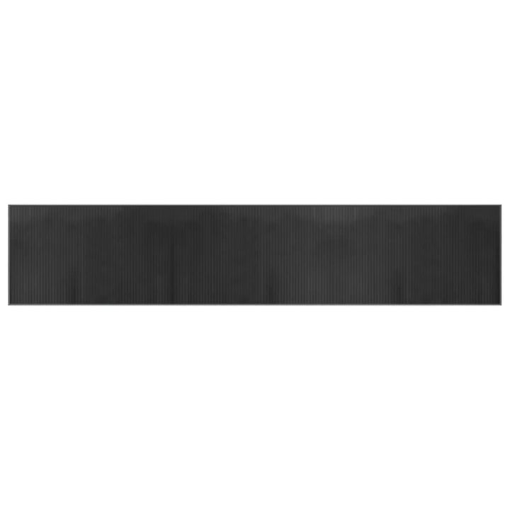 gulvtæppe 60x300 cm rektangulær bambus grå