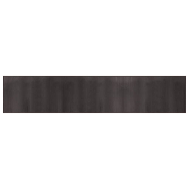 gulvtæppe 60x300 cm rektangulær bambus mørkebrun