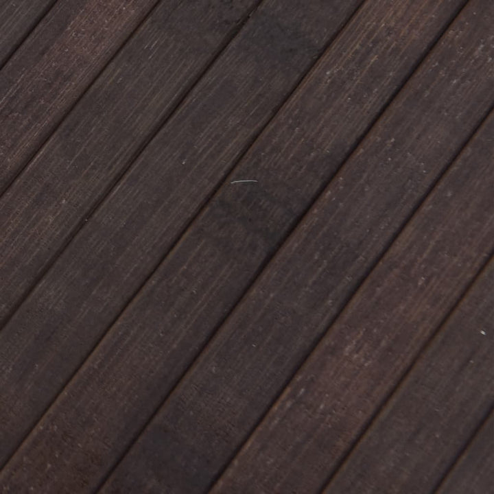 gulvtæppe 60x300 cm rektangulær bambus mørkebrun