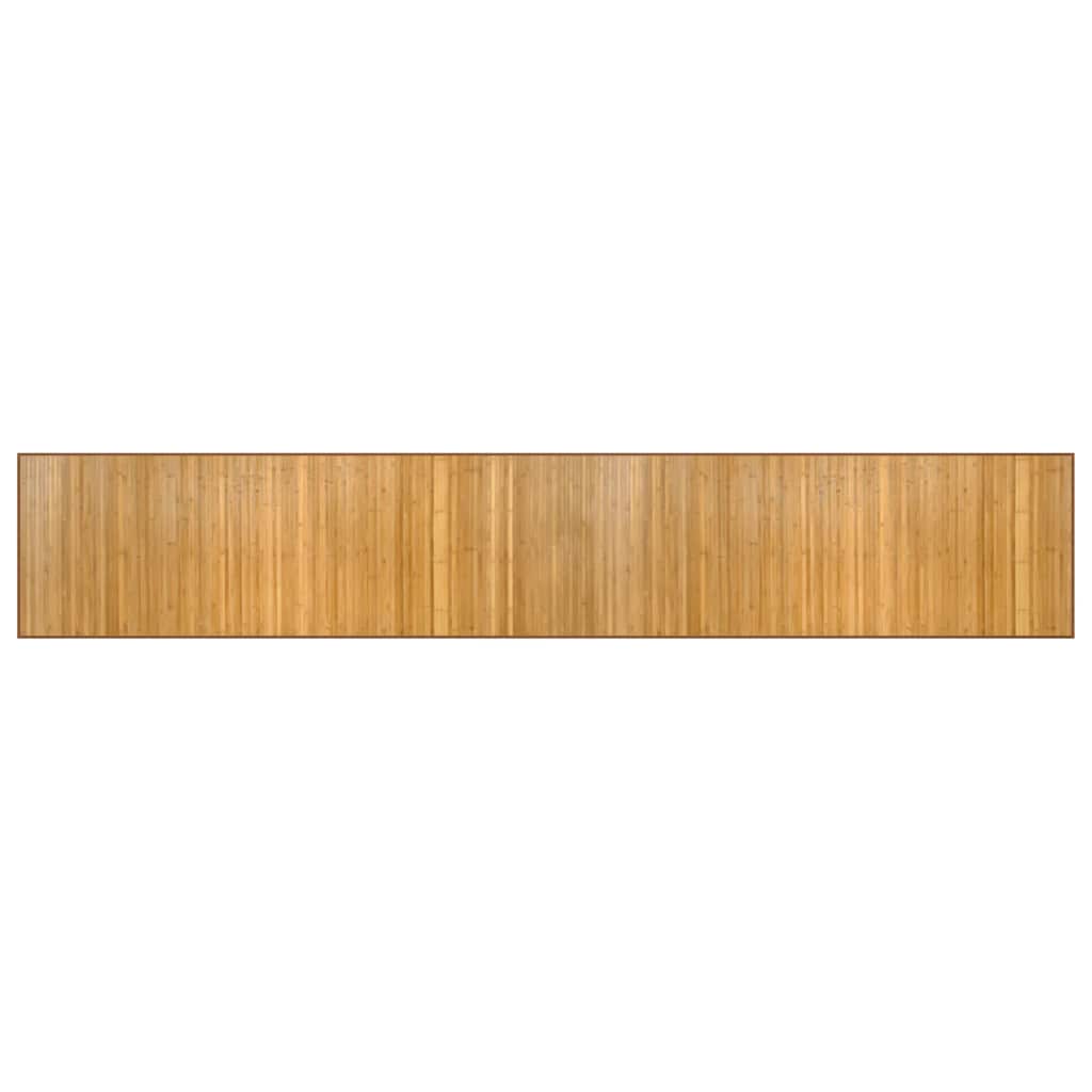gulvtæppe 60x400 cm rektangulær bambus naturfarvet