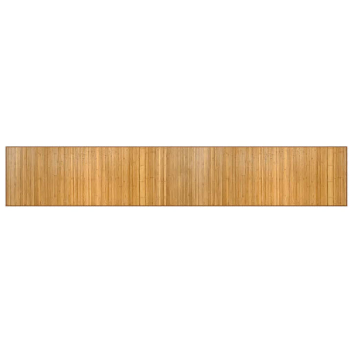gulvtæppe 60x400 cm rektangulær bambus naturfarvet