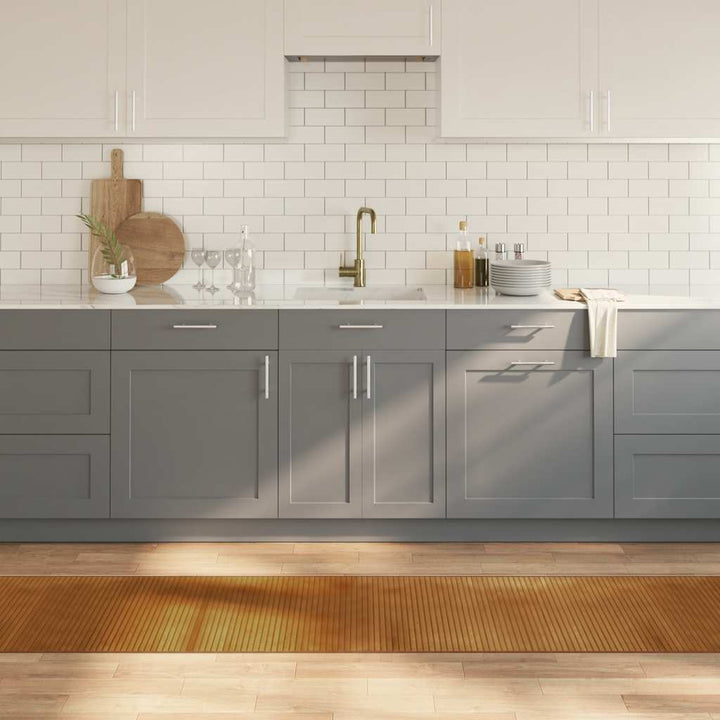 gulvtæppe 60x400 cm rektangulær bambus brun