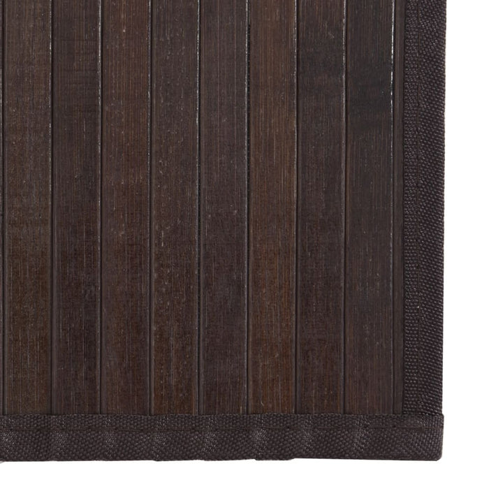 gulvtæppe 60x1000 cm rektangulær bambus mørkebrun