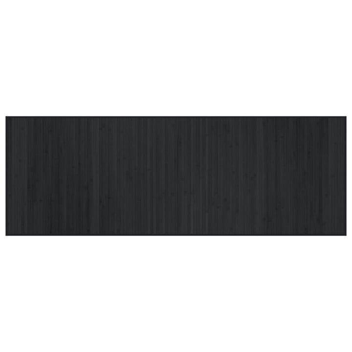 gulvtæppe 70x200 cm rektangulær bambus sort