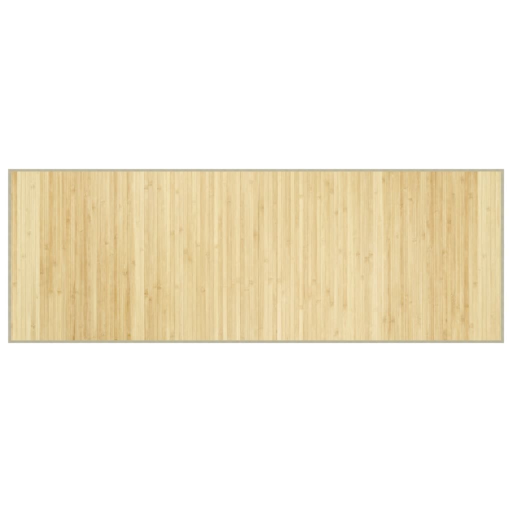 gulvtæppe 70x200 cm rektangulær bambus lys naturfarvet