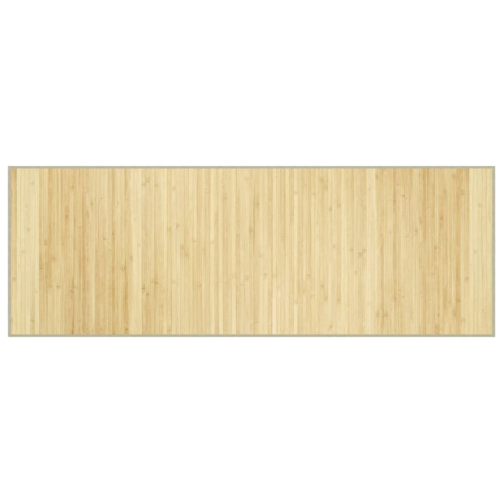gulvtæppe 70x200 cm rektangulær bambus lys naturfarvet