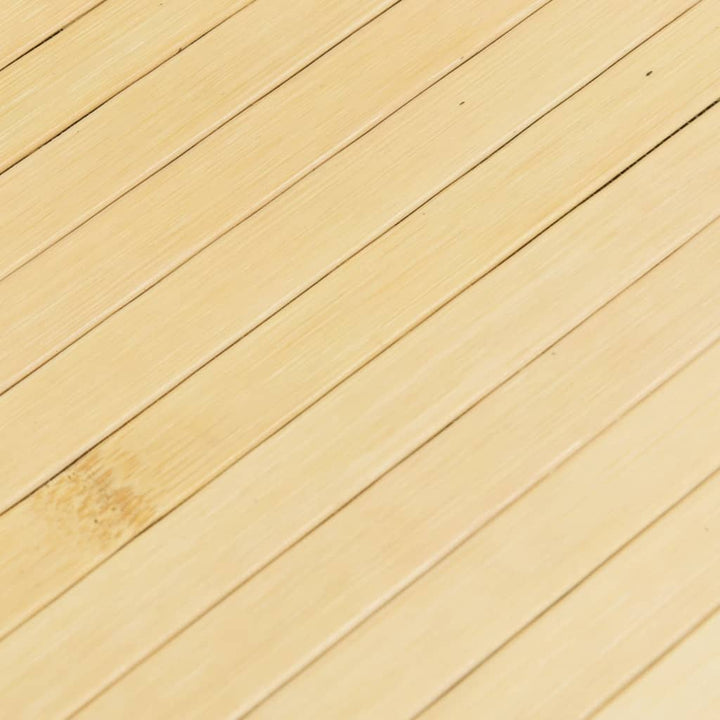gulvtæppe 70x200 cm rektangulær bambus lys naturfarvet