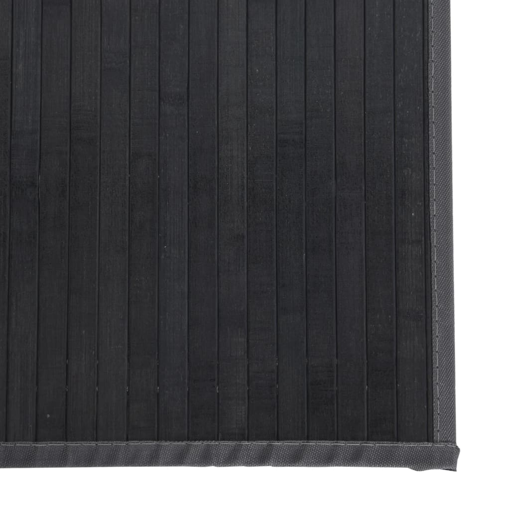 gulvtæppe 70x200 cm rektangulær bambus grå