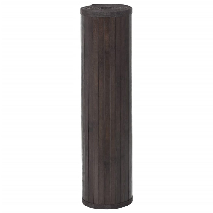 gulvtæppe 70x200 cm rektangulær bambus mørkebrun