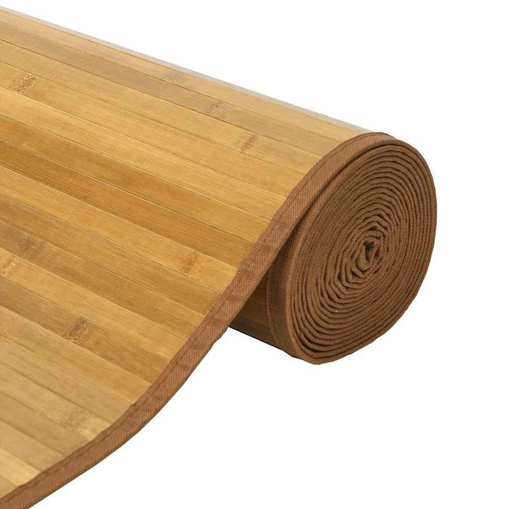 gulvtæppe 70x400 cm rektangulær bambus naturfarvet