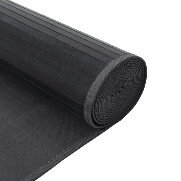 gulvtæppe 70x400 cm rektangulær bambus grå
