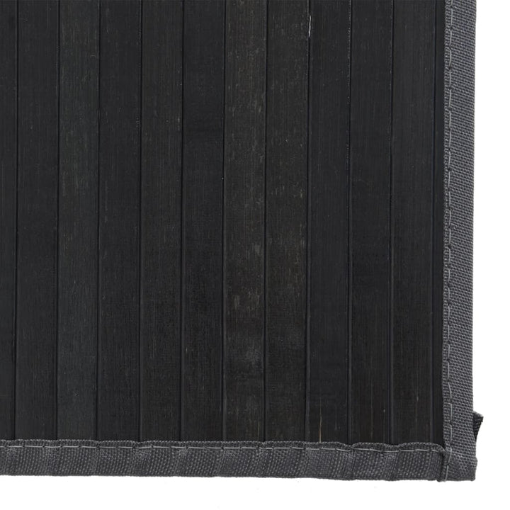 gulvtæppe 80x200 cm rektangulær bambus sort