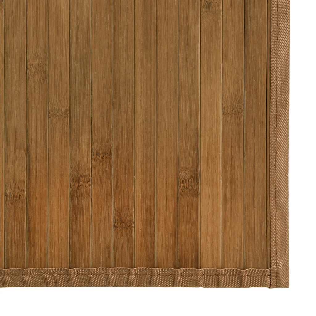 gulvtæppe 80x200 cm rektangulær bambus brun