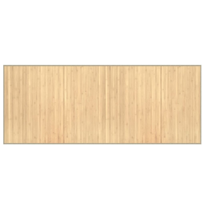 gulvtæppe 80x200 cm rektangulær bambus lys naturfarvet