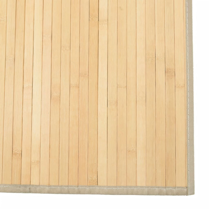 gulvtæppe 80x200 cm rektangulær bambus lys naturfarvet