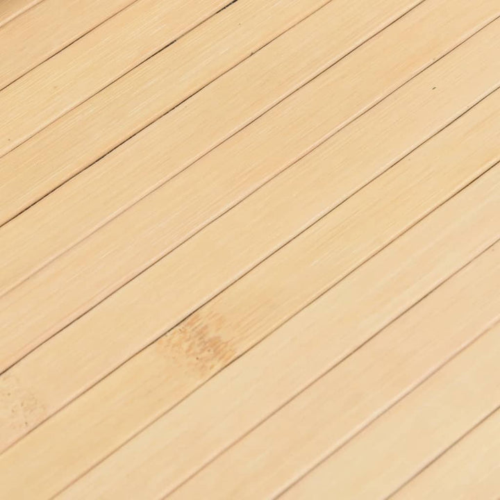 gulvtæppe 80x200 cm rektangulær bambus lys naturfarvet